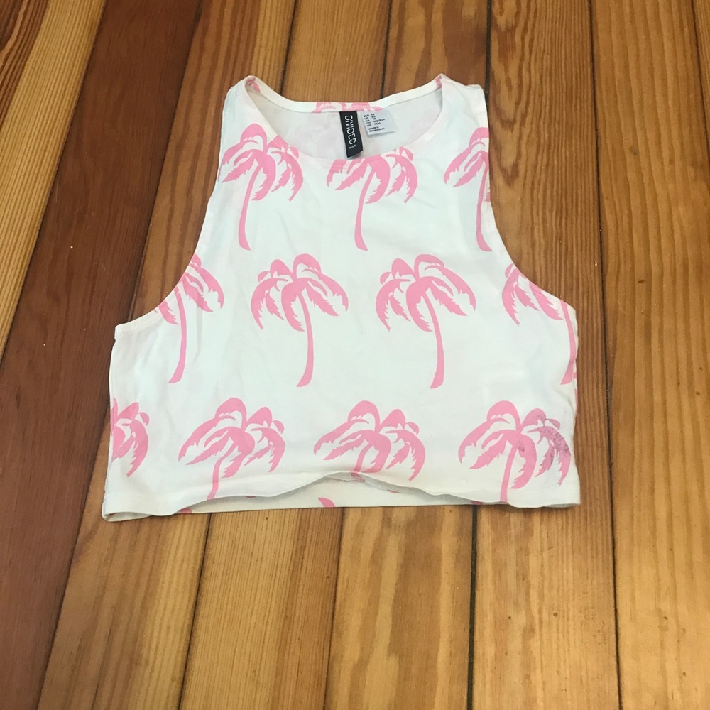 Palm tree crop top